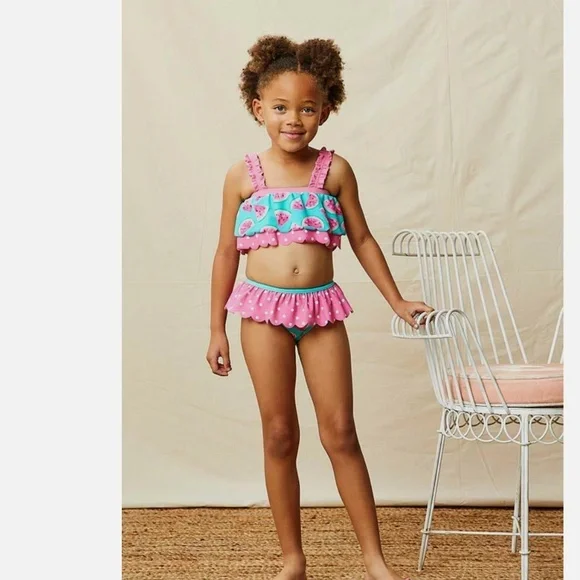 Matilda Jane watermelon swimsuit little girl size 10
